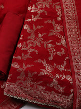 Woven Design Chanderi Unstitched Suit With Dupatta